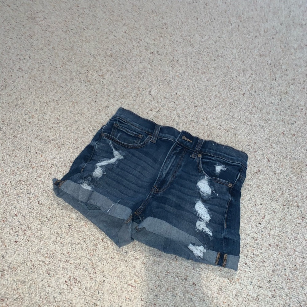 denim high waisted ripped shorts